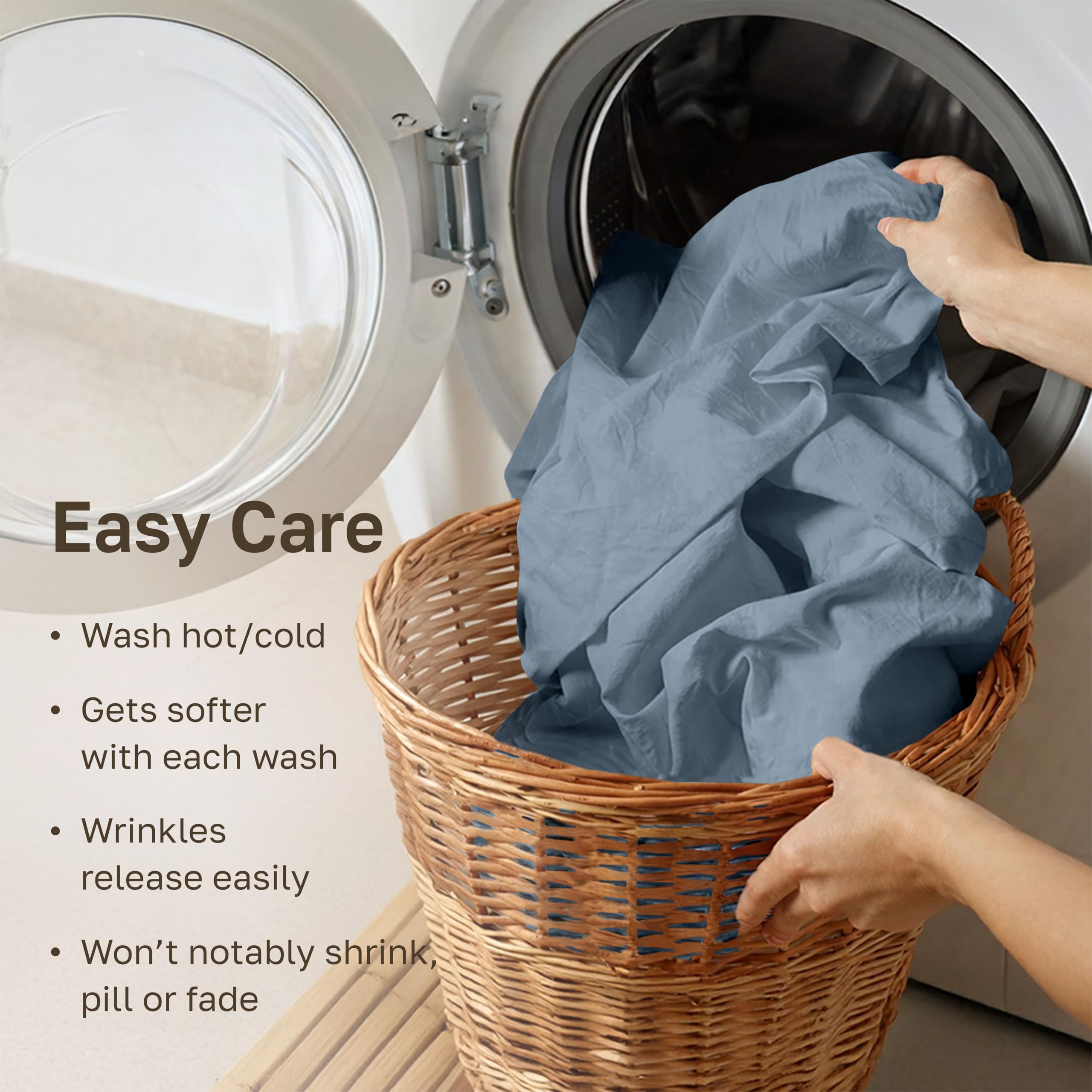 California Design Den care-friendly sheets resist pilling and hold softness after washing