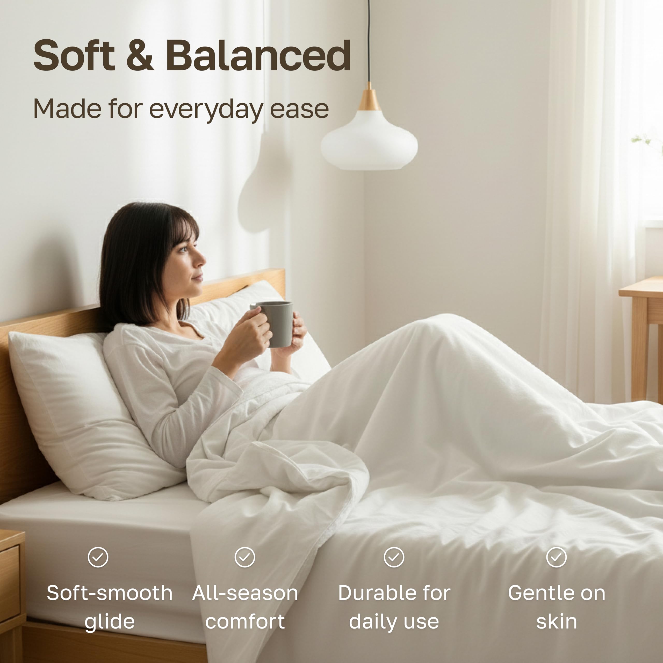 California Design Den colorfast bedding maintains stripes after washing.