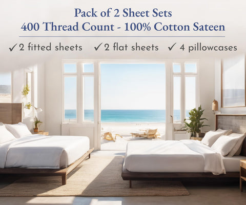 California Design Den deep-pocket elastic fitted sheet suitable for 8–16 inch mattresses