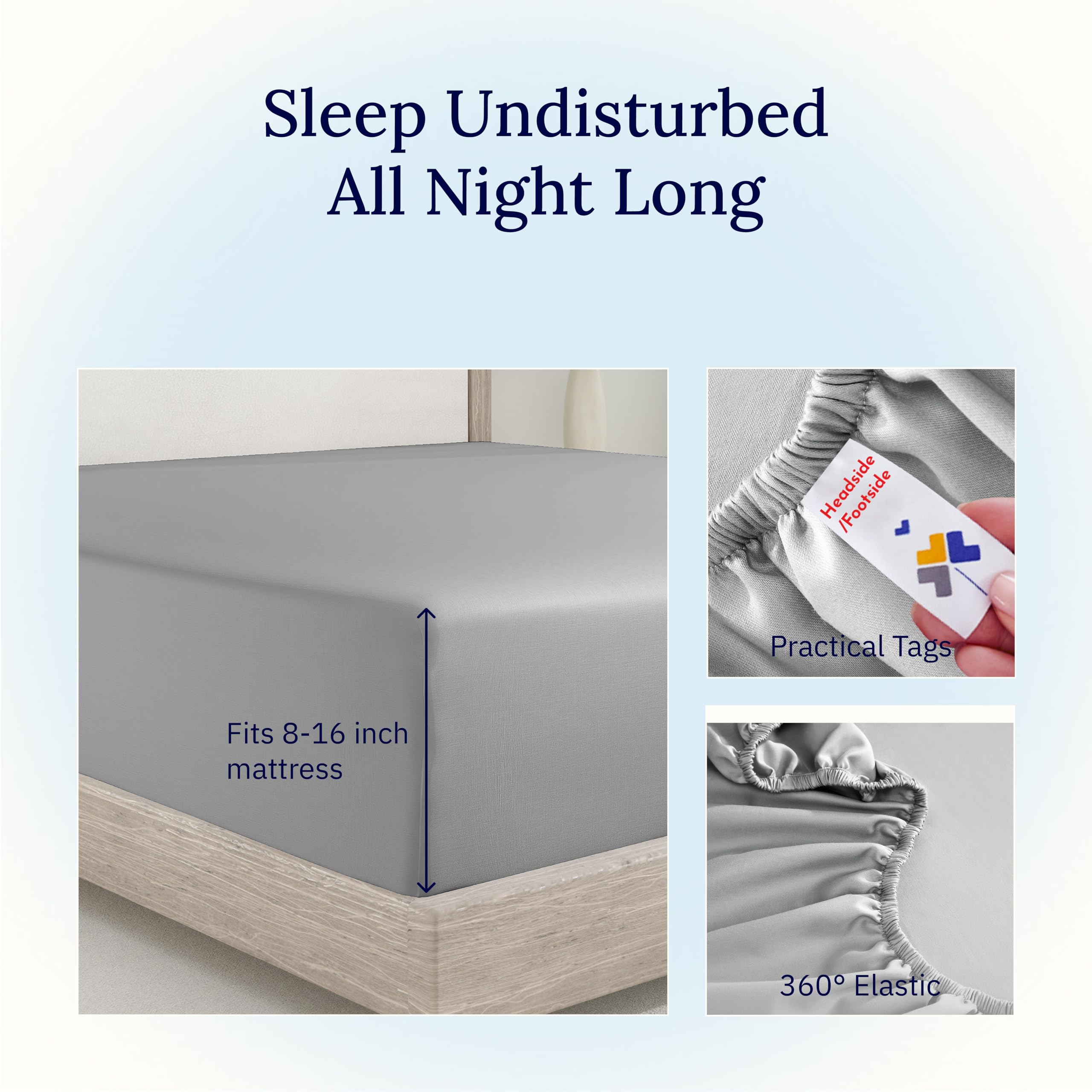 California Design Den 400-thread-count sateen close-up showing fabric sheen and smooth feel