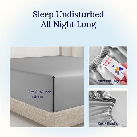 California Design Den 400-thread-count sateen close-up showing fabric sheen and smooth feel