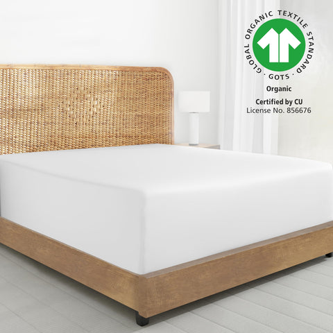 California Design Den deep-pocket king fitted sheet secures mattresses 8 to 15 inches