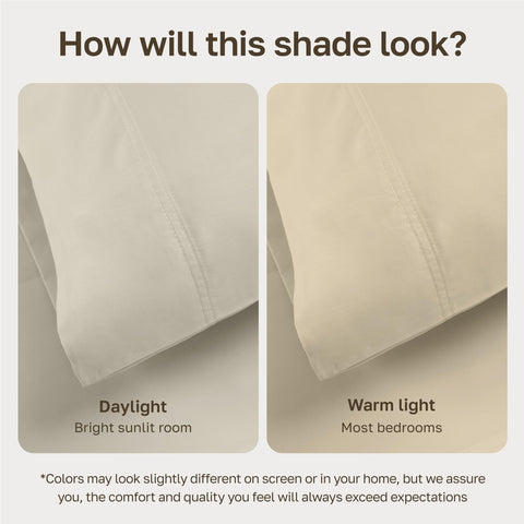 California Design Den king pillowcases open-end design for easy bed making.