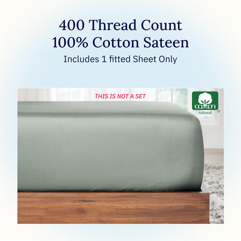 California Design Den deep-pocket queen sheet fits 8–16 inch mattresses.