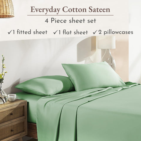 California Design Den deep-pocket queen sheets with all-around elastic for a snug grip
