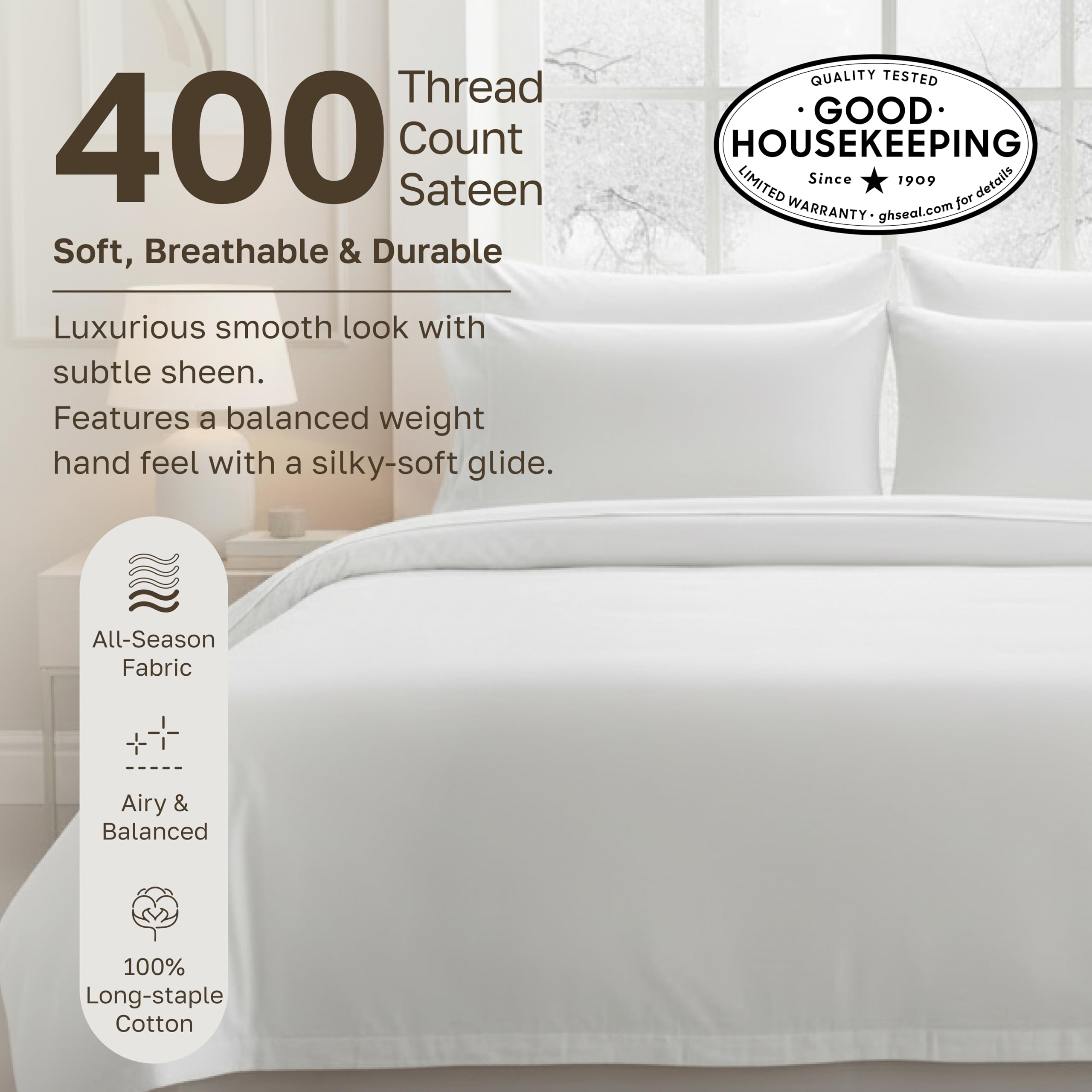 California Design Den duvet cover interior corner ties secure the duvet insert.