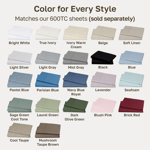 California Design Den easy-care pillowcase for warm washes and quick drying.