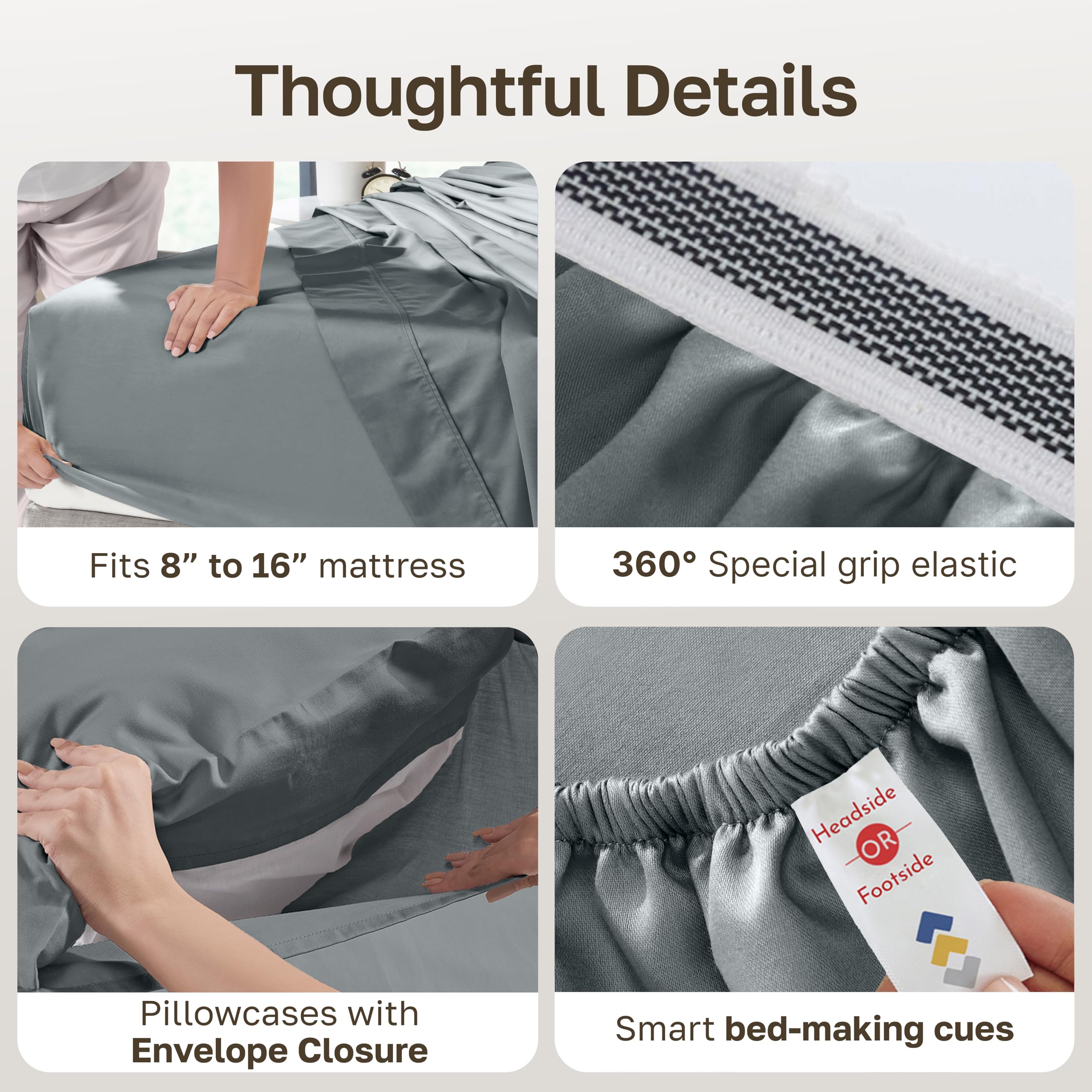 California Design Den close-up shows soft, lustrous sateen weave