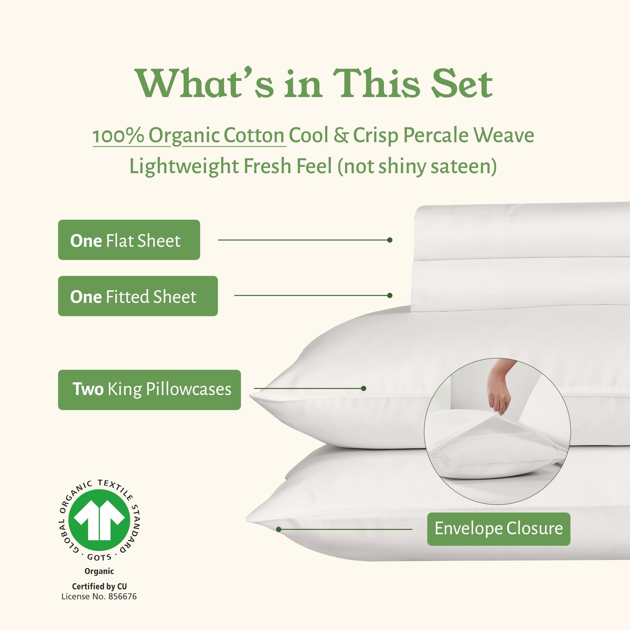 California Design Den envelope pillowcases simplify bed making and neat presentation.