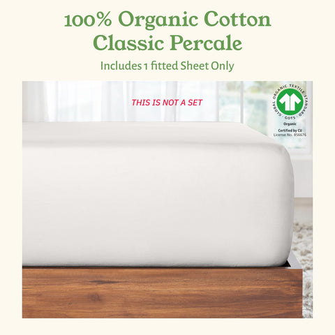 California Design Den percale fitted sheet is easy to care for and stays breathable