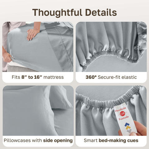 California Design Den flat sheet king size 112 by 102 inches.