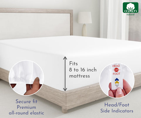 California Design Den sheet features a head and foot orientation tag.