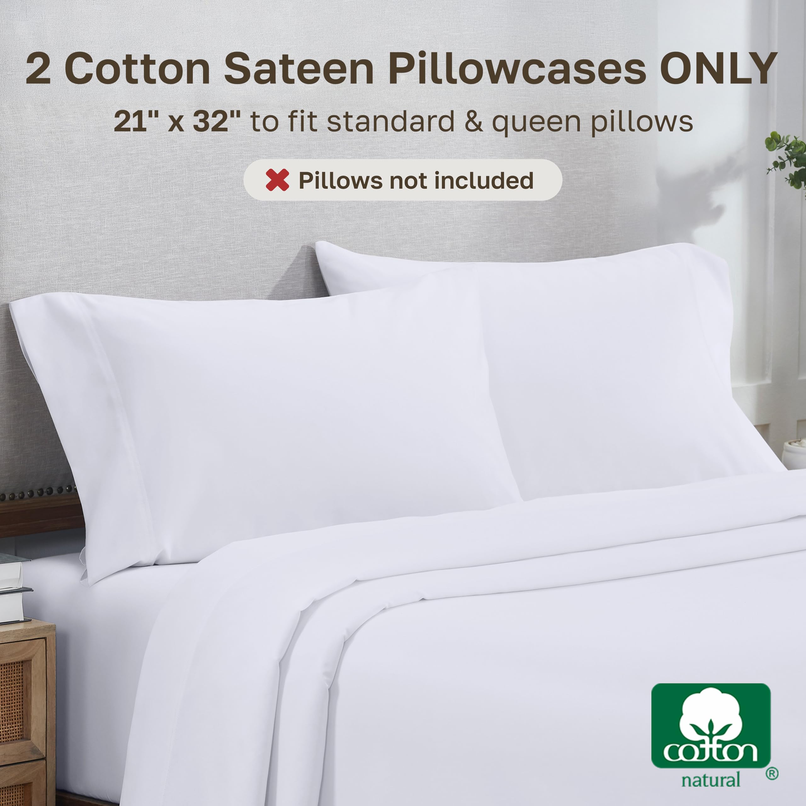 California Design Den Heirloom hemstitch detail adds subtle elegance to the pillowcase.