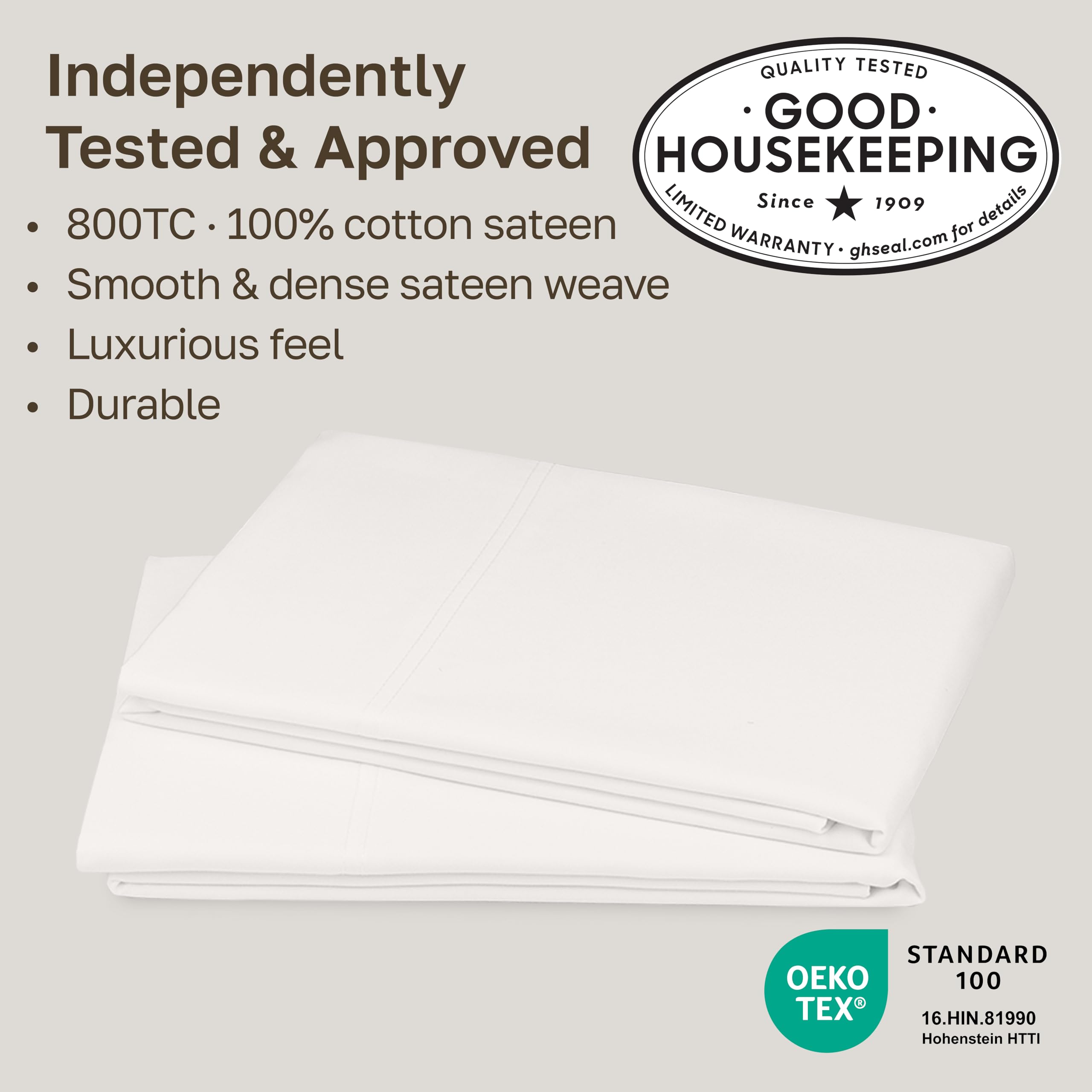 Two pillowcases in standard/queen fit ready for bed setup and easy pillow coverage