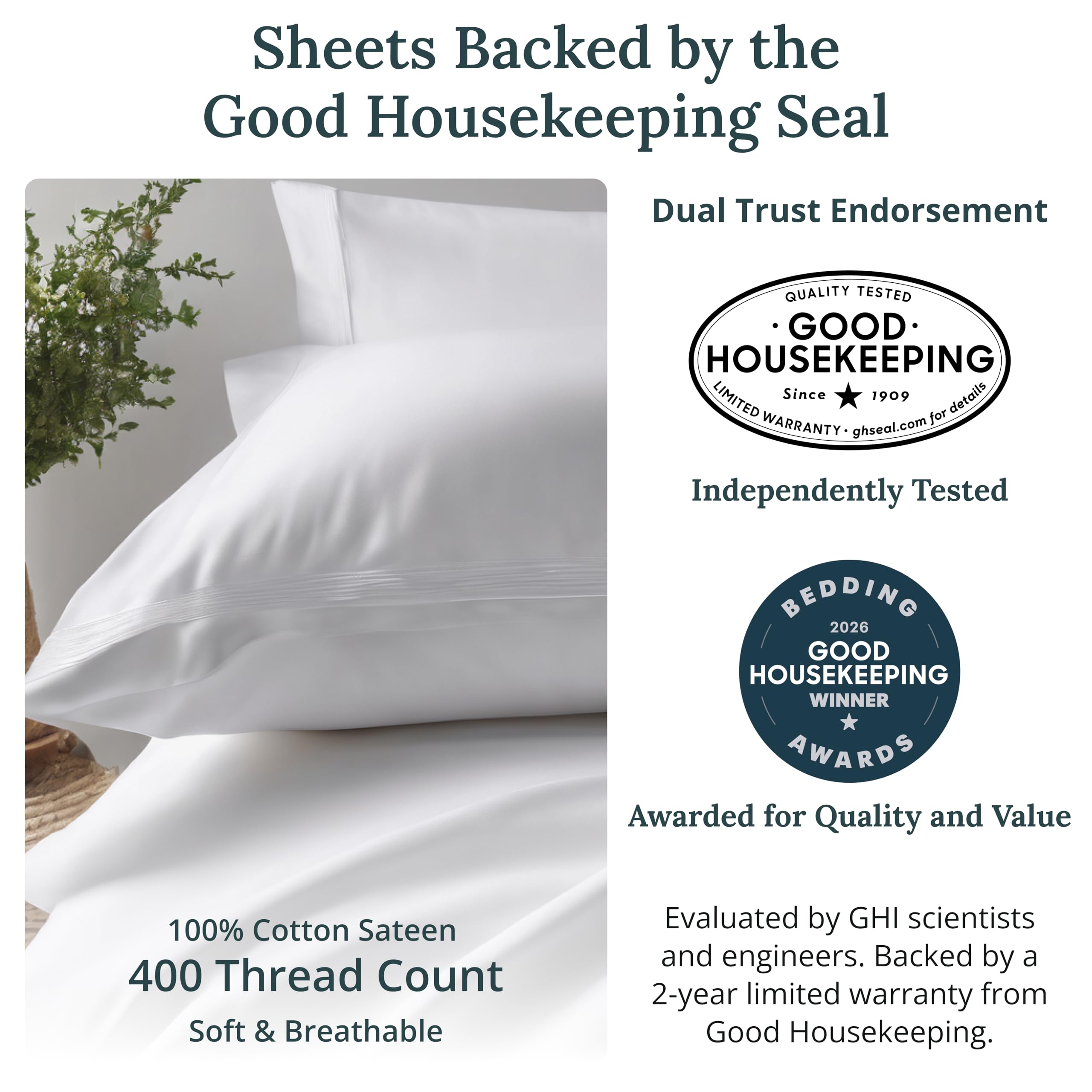 California Design Den king fitted sheet deep-pocket 78x80, with all-around elastic for secure fit.