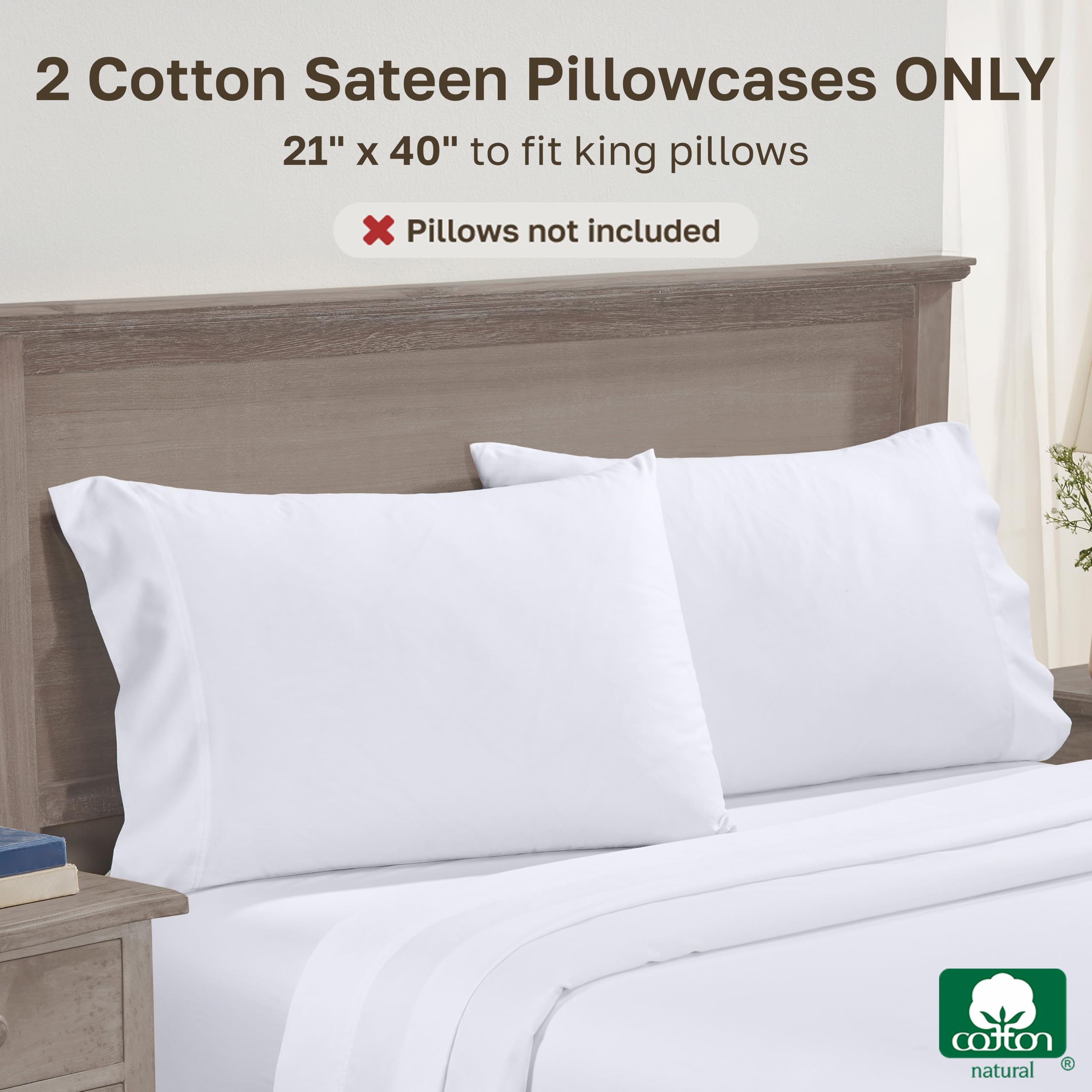 King pillowcase set in a 2-pack from California Design Den for a cohesive bed.