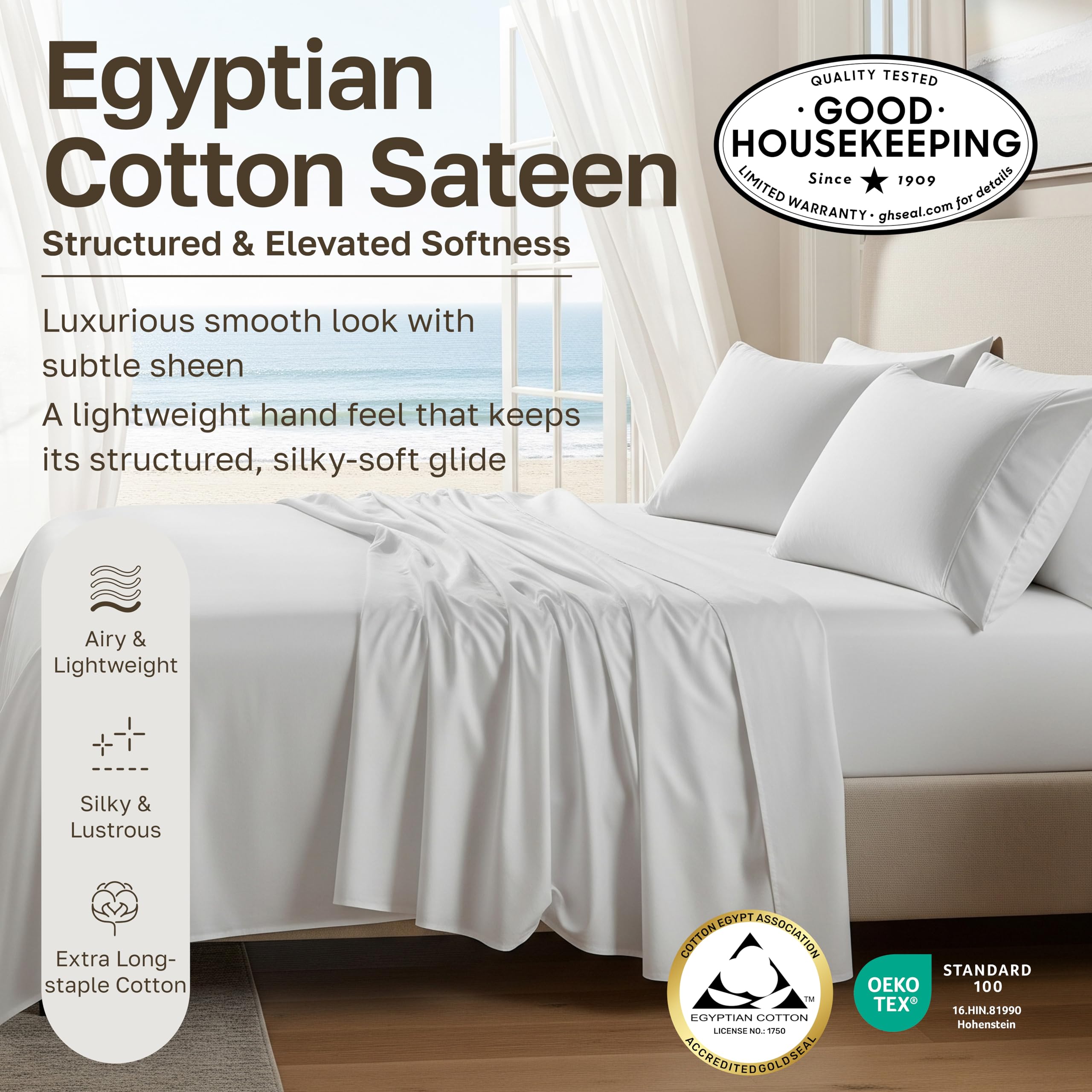 California Design Den king pillowcases with envelope closure simplify bed making.