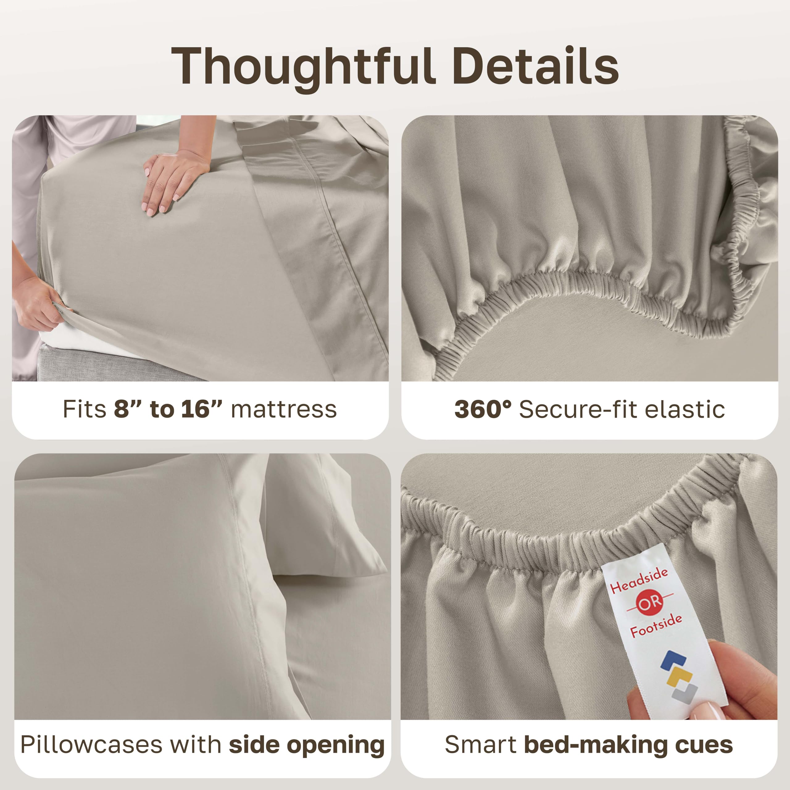 California Design Den king pillowcases complete the set with classic open ends.