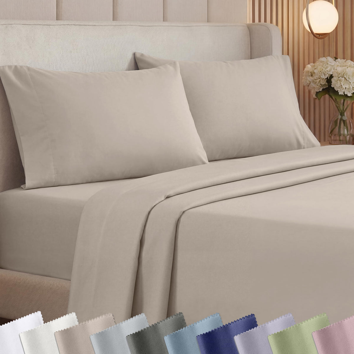 California Design Den king sheet set 1000 thread count sateen feeling luxurious
