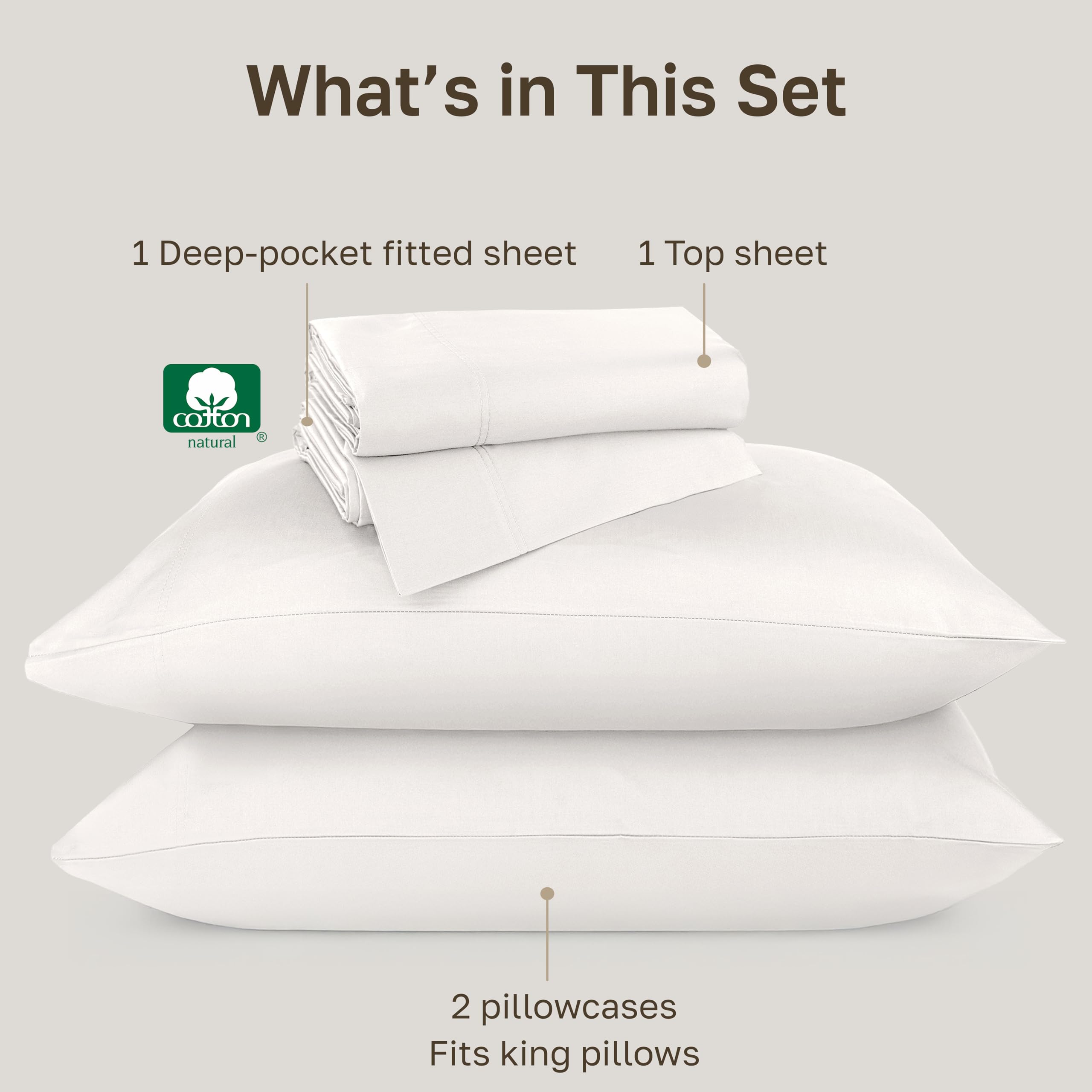 California Design Den king sheets stitch detail pillowcases closeup shows double-needle hem for longevity