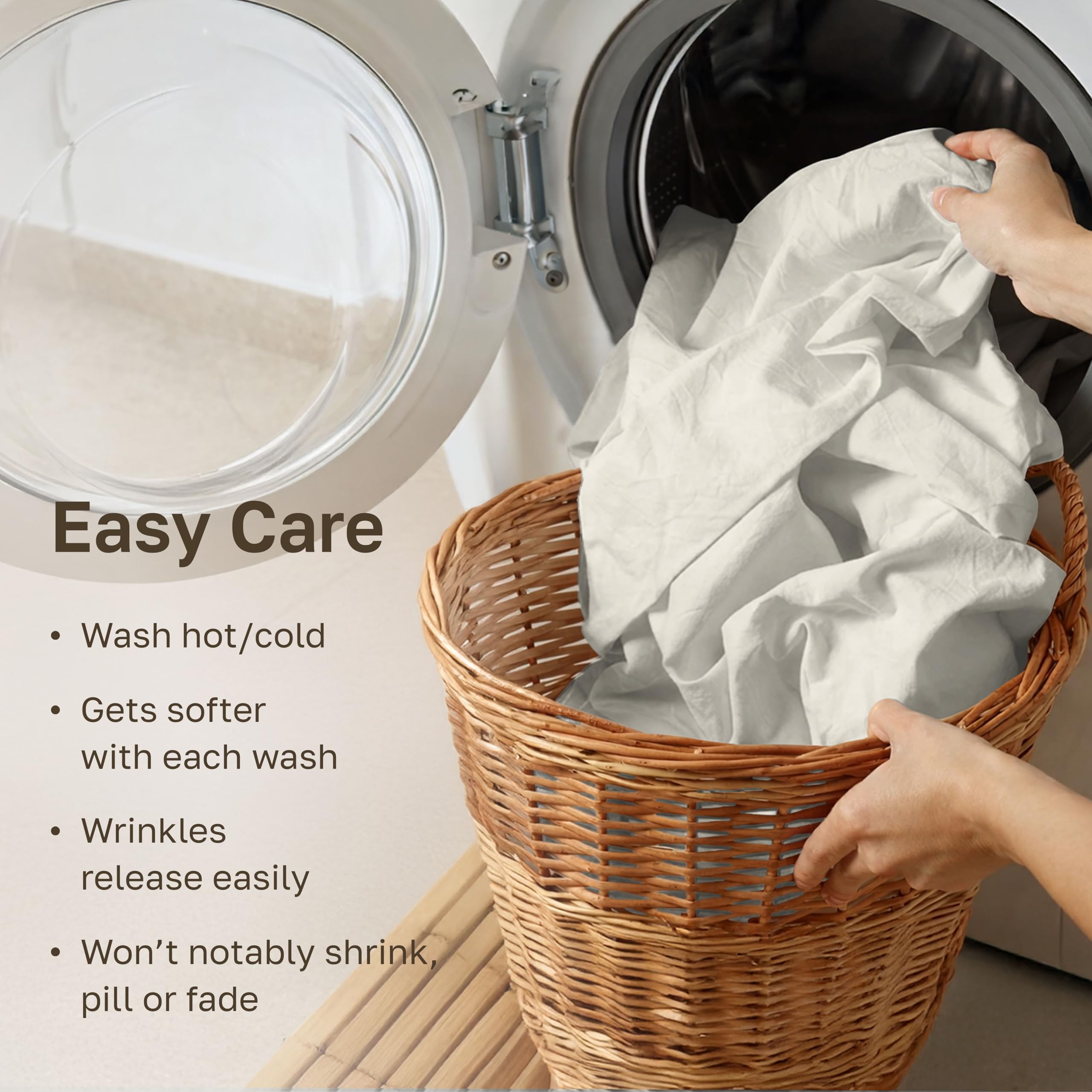 California Design Den fitted sheet reaches 8–16 inch mattresses for versatile sizing