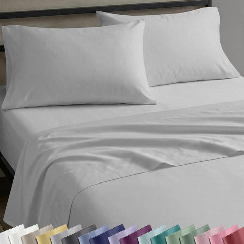California Design Den natural cotton sheets full top sheet with smooth sateen finish