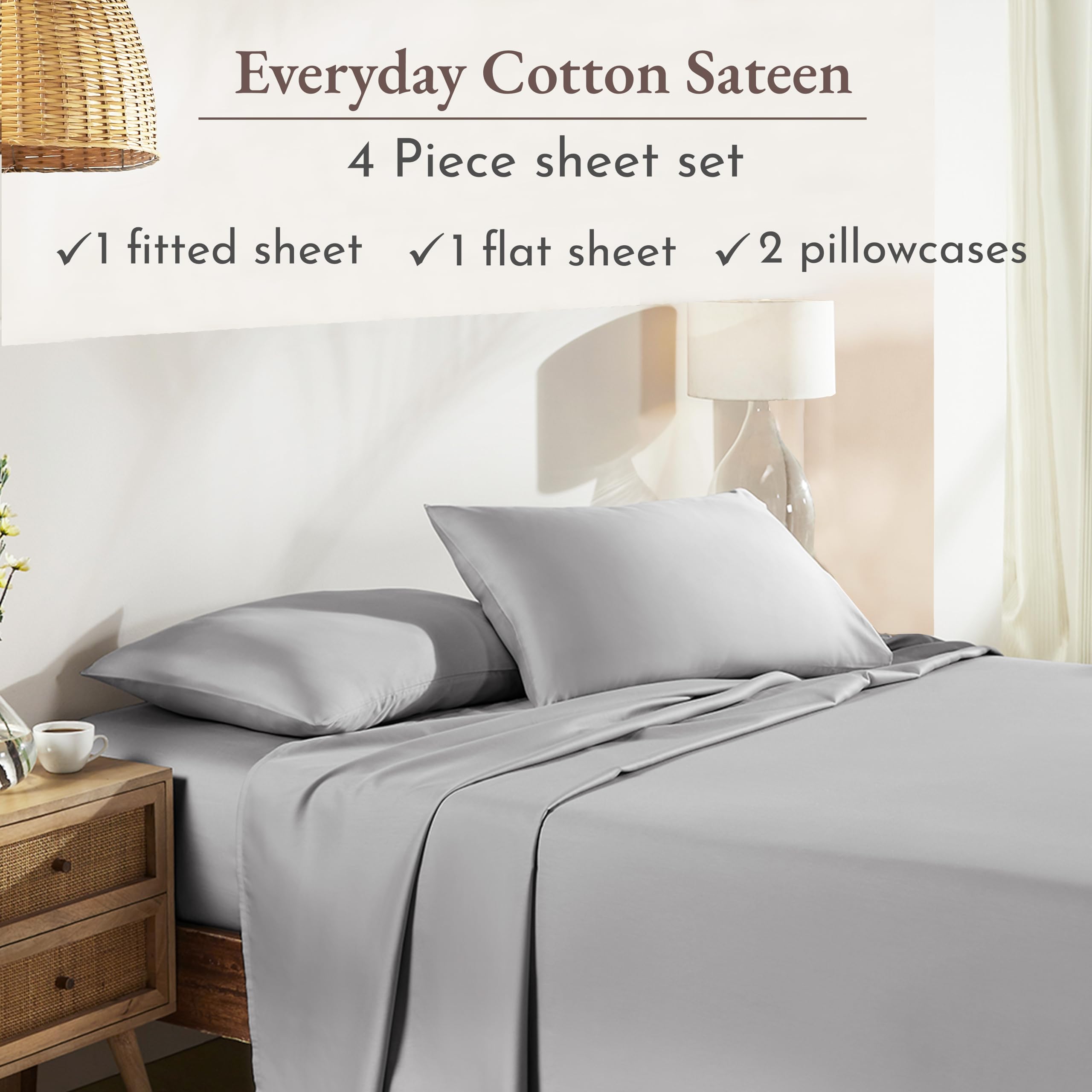 California Design Den sateen finish closeup showing silky sheen and soft touch