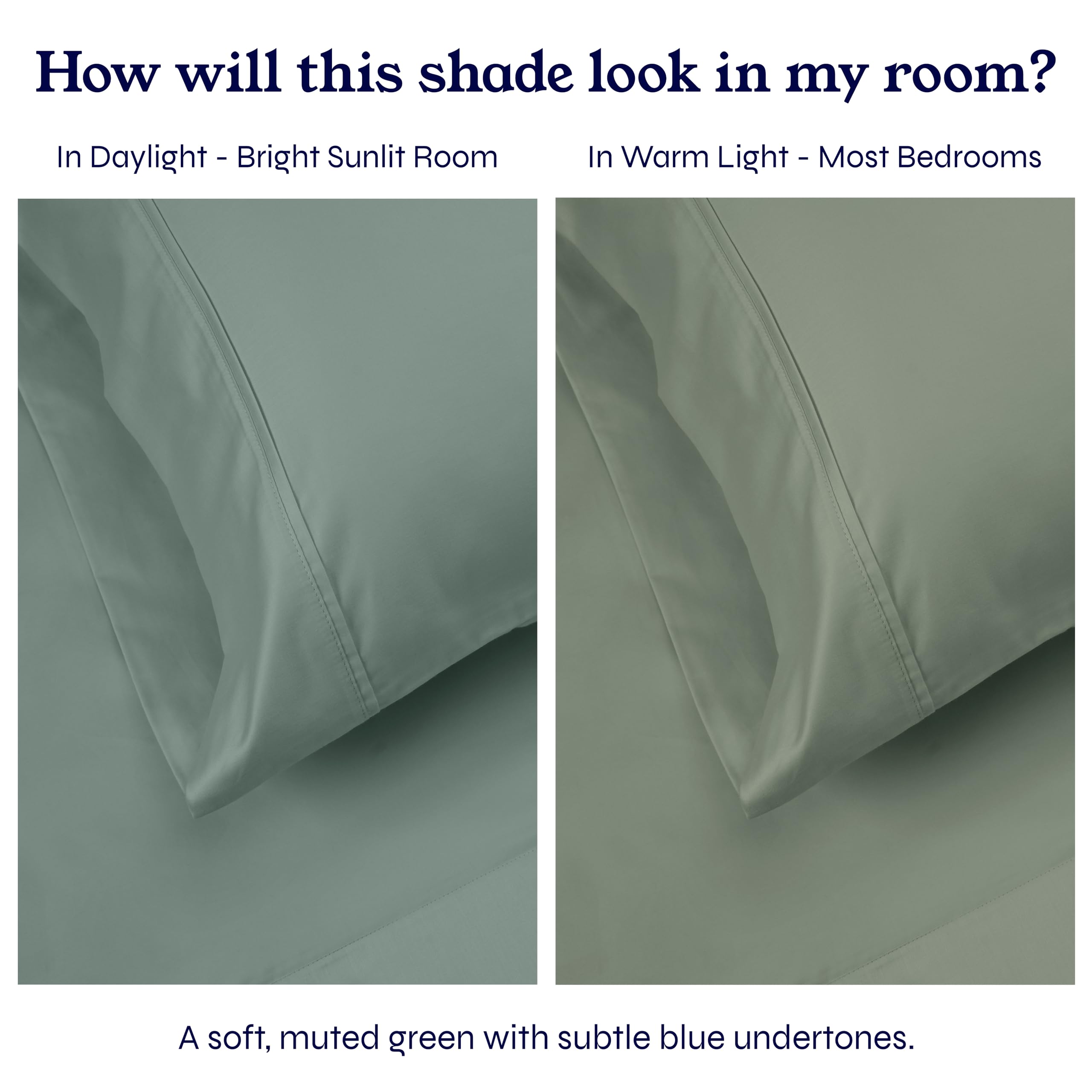 California Design Den no pop-off elastic keeps the sheet in place.