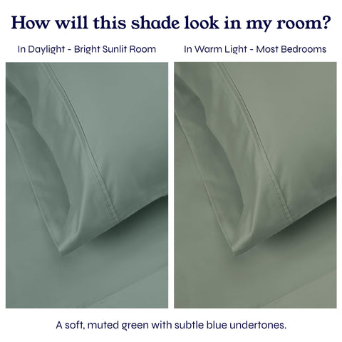 California Design Den no pop-off elastic keeps the sheet in place.