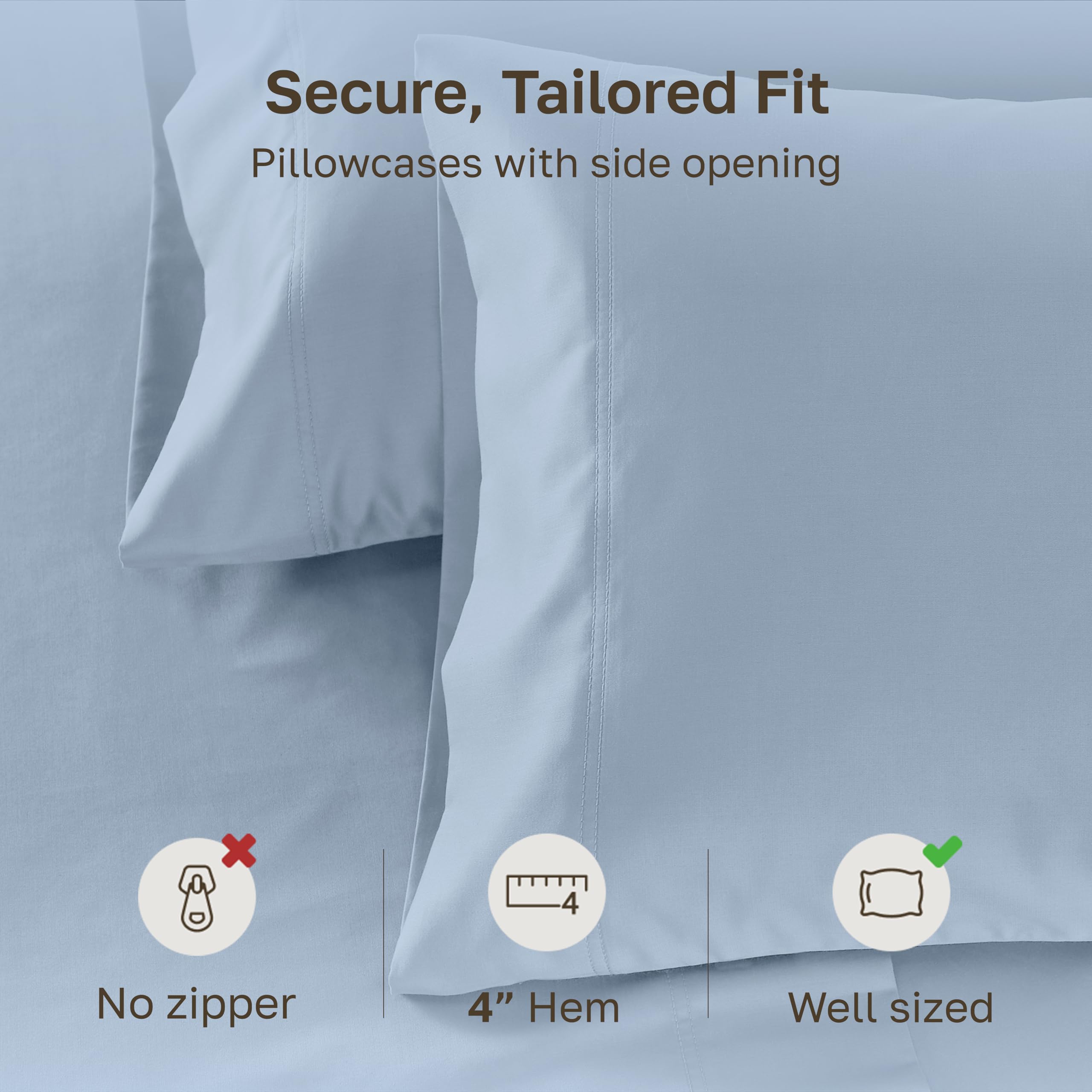 California Design Den OEKO-TEX certified pillowcase for safe materials.