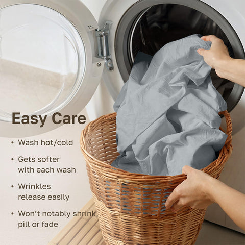 California Design Den OEKO-TEX certified sheets ensure safe materials.