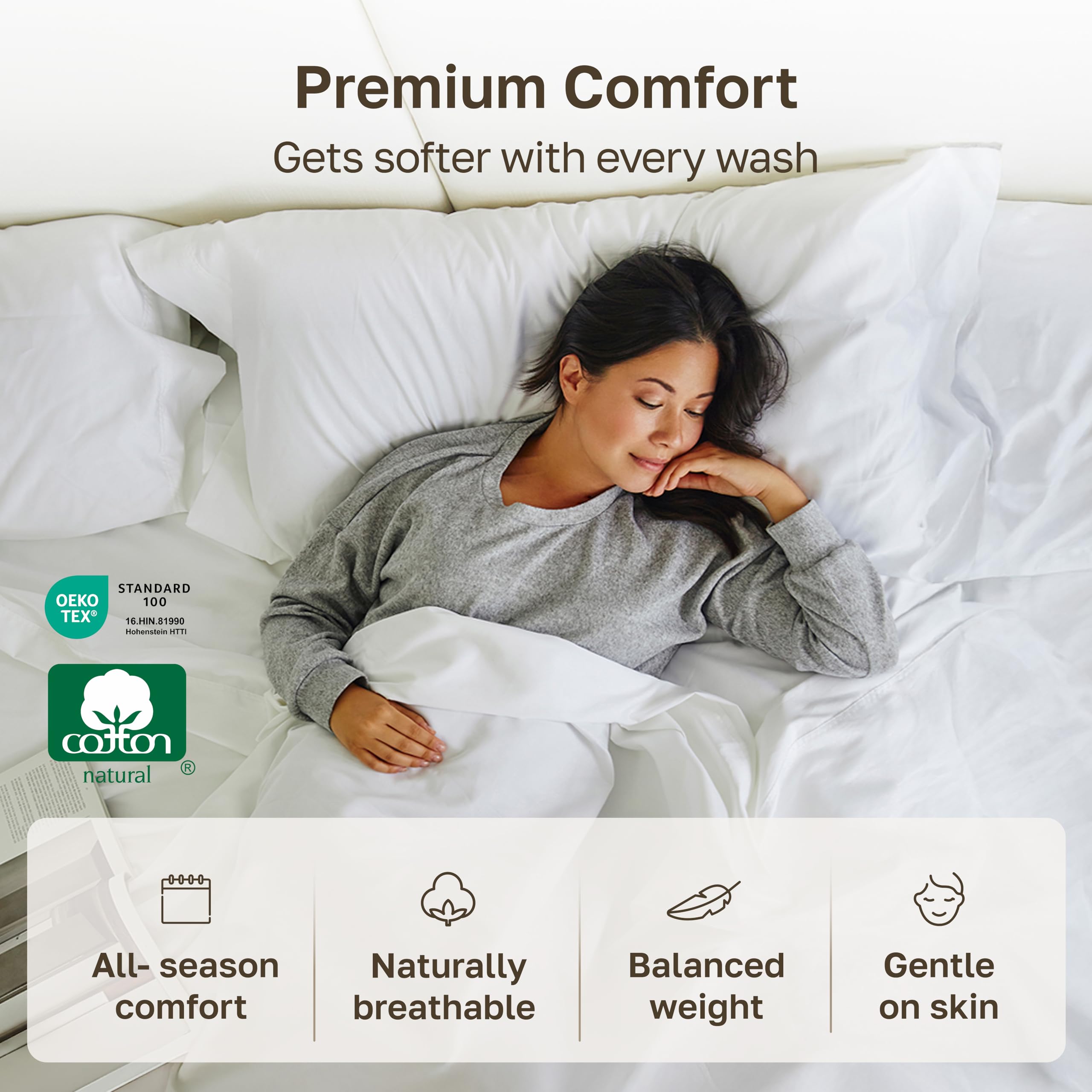 California Design Den OEKO-TEX Standard 100 certified flat sheet for safer skin