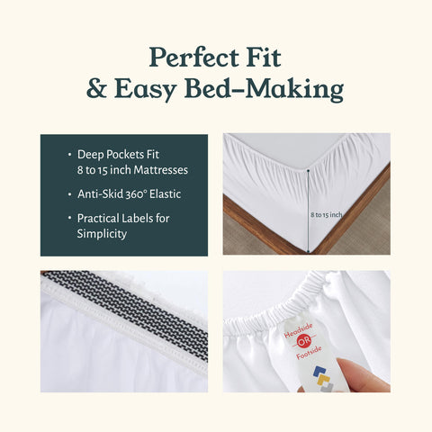 California Design Den 2-pack percale sheets ready for queen size use.