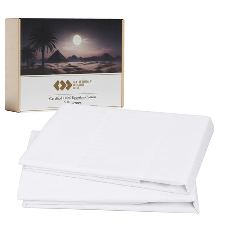 California Design Den pillowcase set of 2 in queen size with a soft sateen finish.