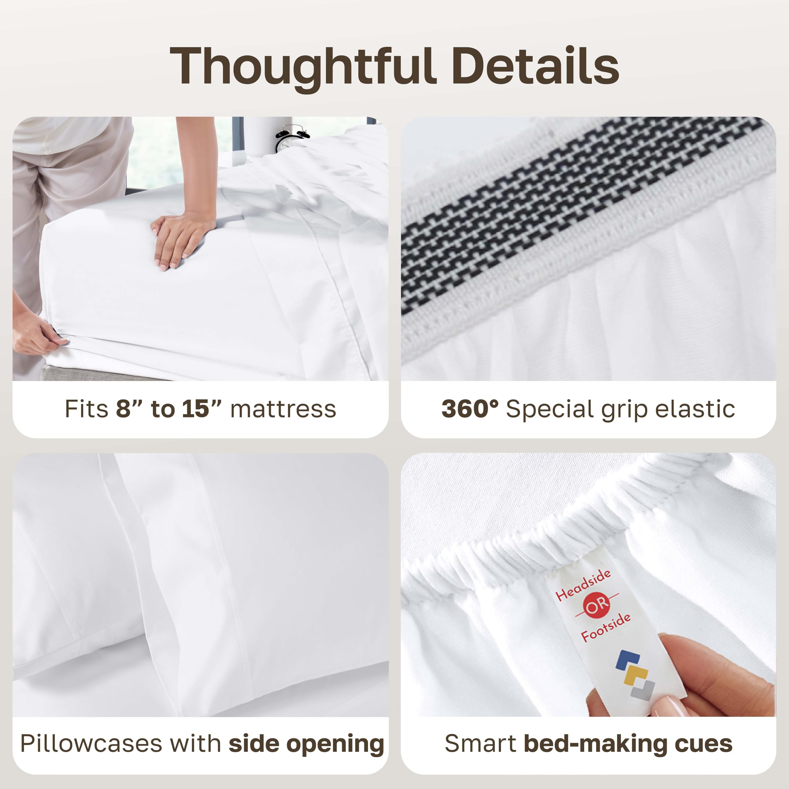 California Design Den pillowcases 21w-40l show classic open-end design