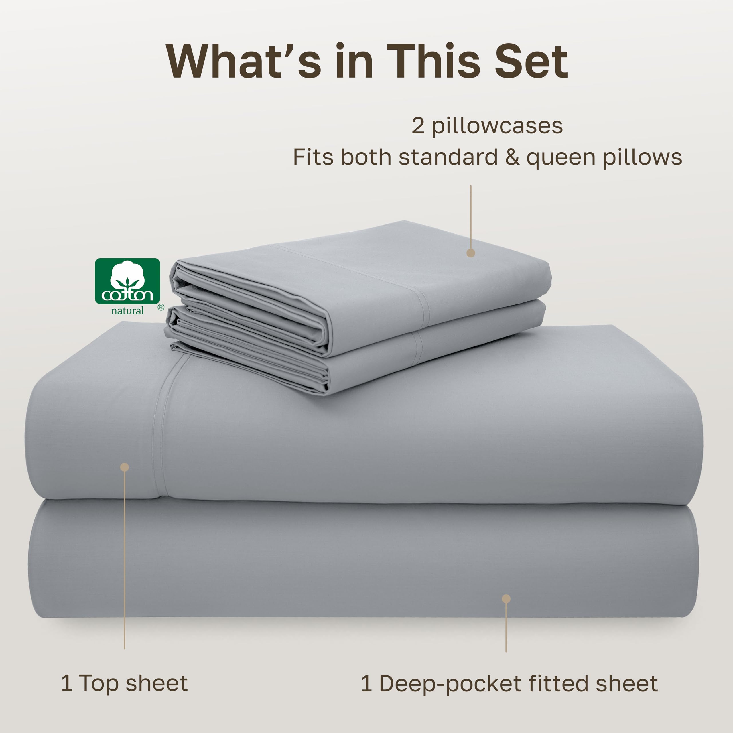 California Design Den pillowcases pair with queen sheets for complete bed styling.