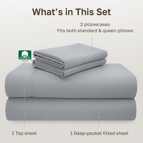 California Design Den pillowcases pair with queen sheets for complete bed styling.