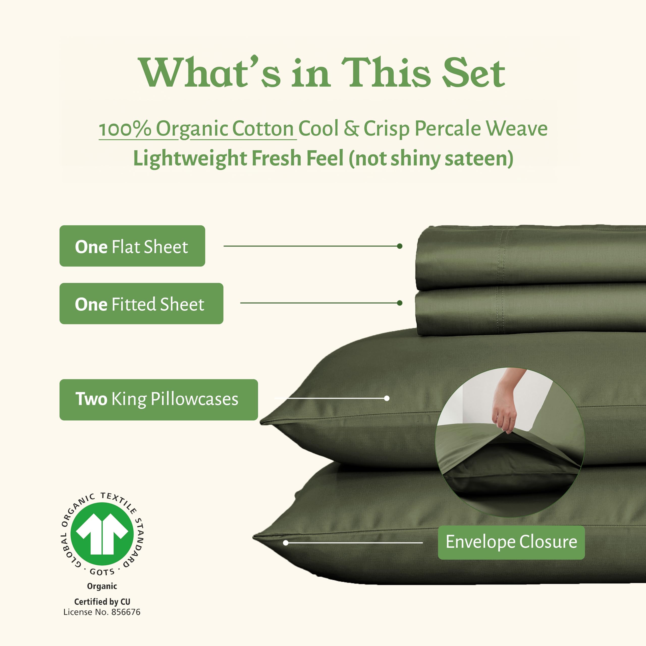 California Design Den pillowcases with envelope closure for secure fit.