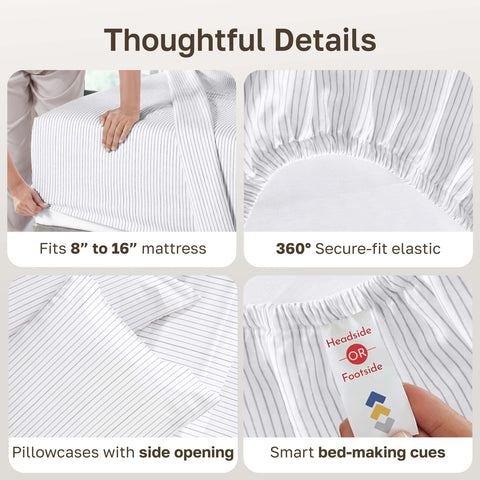 California Design Den pillowcases open-end design for easy pillow insertion