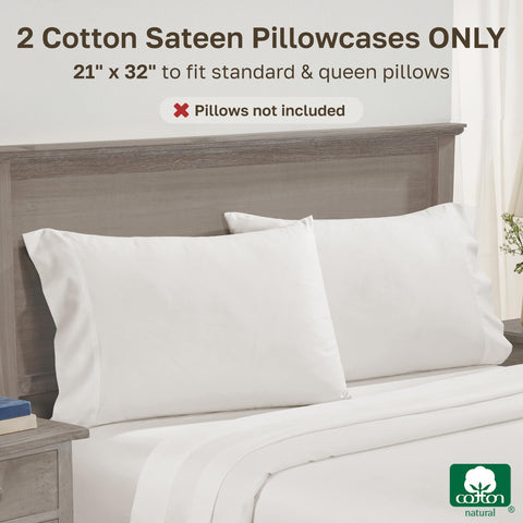 California Design Den queen-set pillowcases with open-end design for easy insertion.