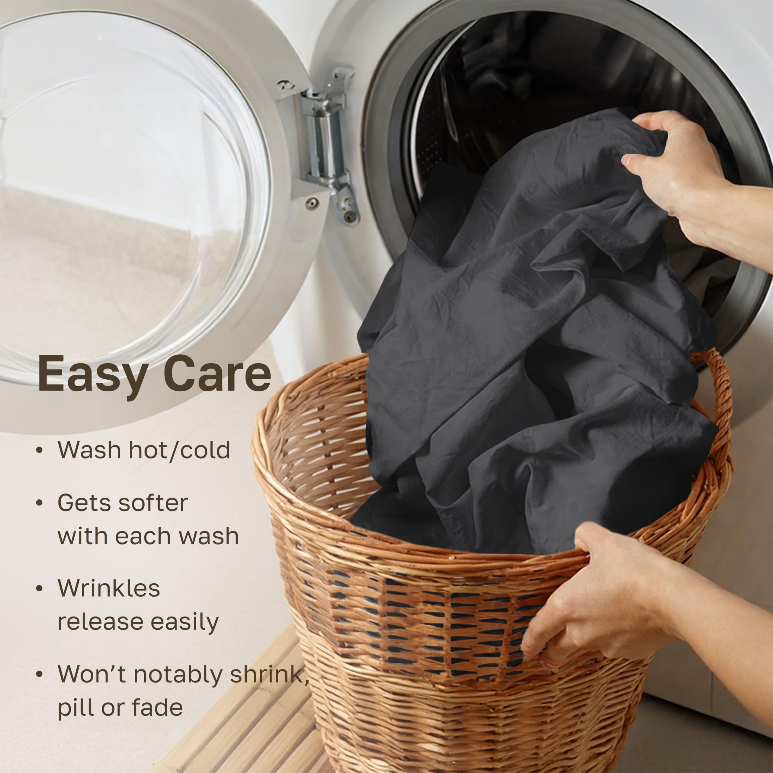 California Design Den sheet stays durable and easy-care after washing.
