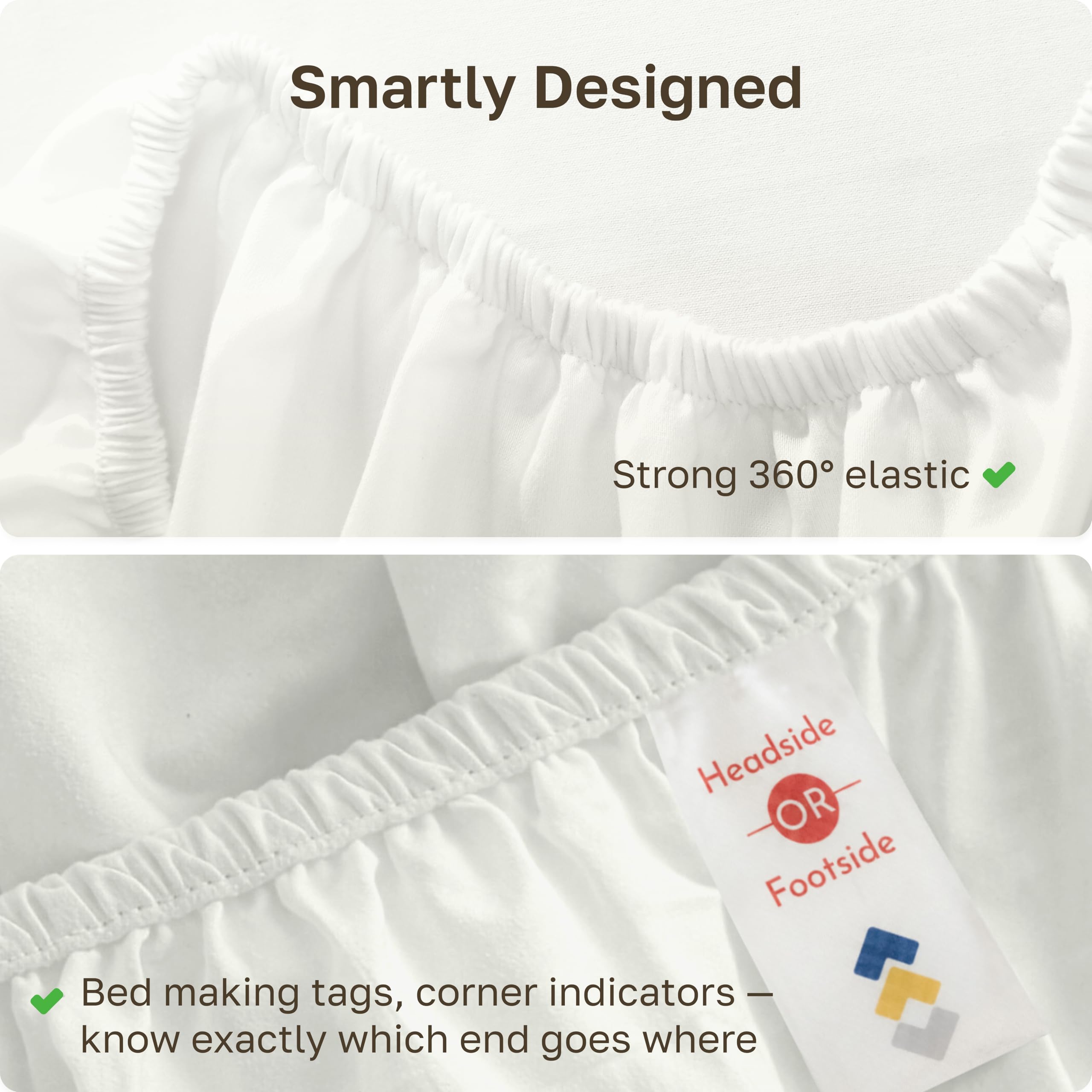 California Design Den sheet features headside indicator for easier bed making.