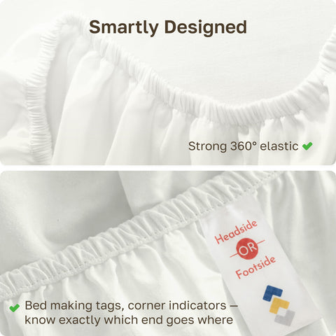 California Design Den sheet features headside indicator for easier bed making.