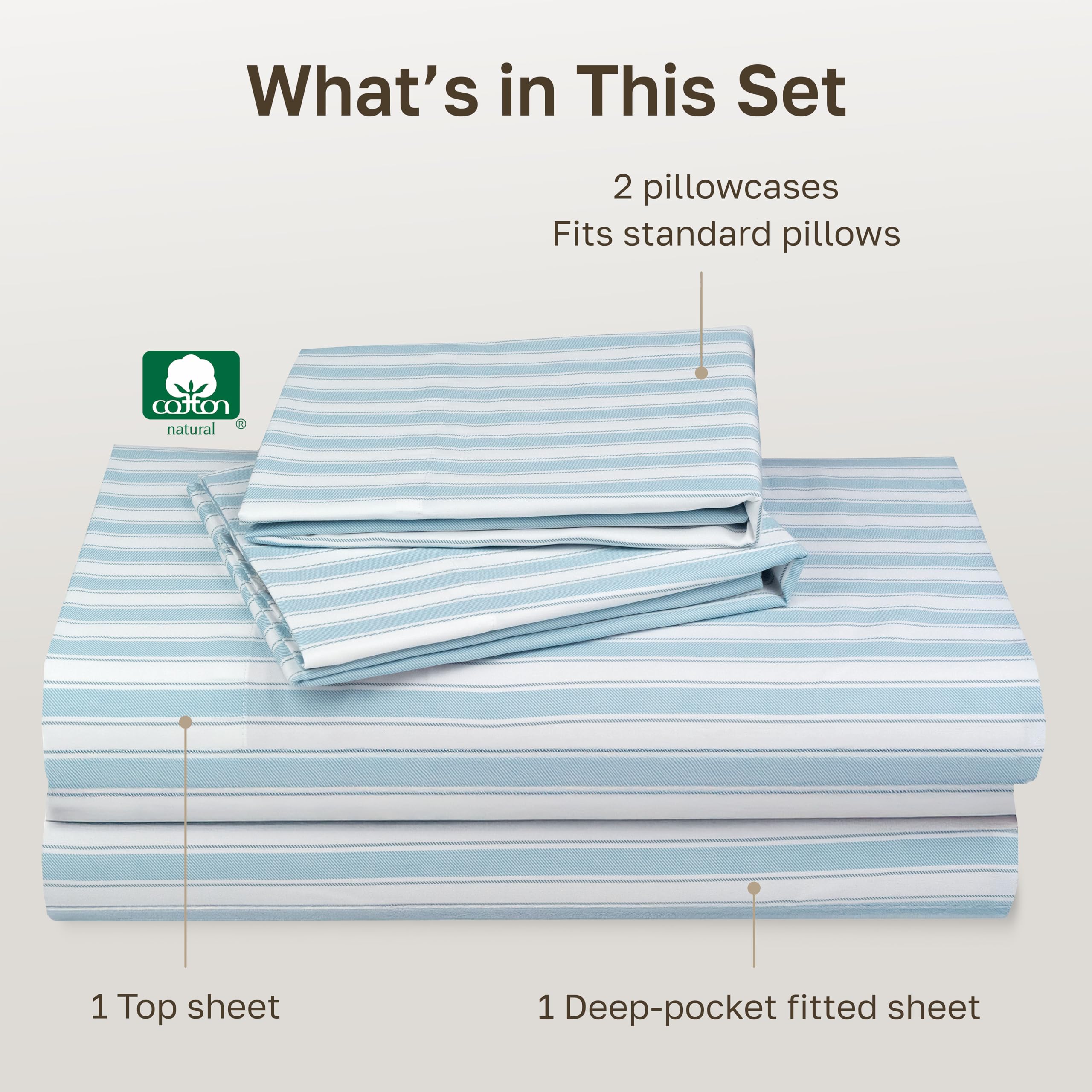California Design Den pillowcases 21x30 pair for simple bed making with open-end design.