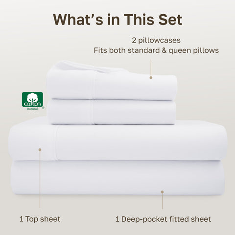 California Design Den pillowcases with open-end design for easy pillow insertion.