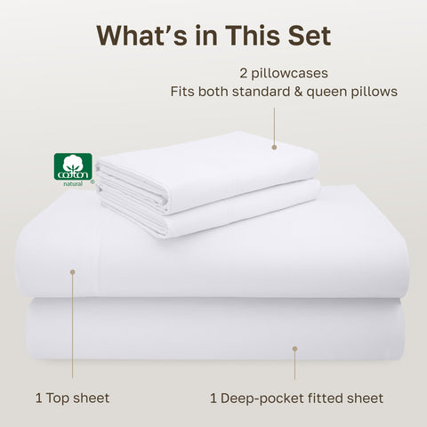 California Design Den queen pillows with open-end design for easy bed making