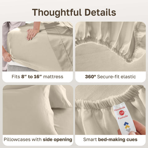 California Design Den sateen weave provides a soft sheen and plush feel.