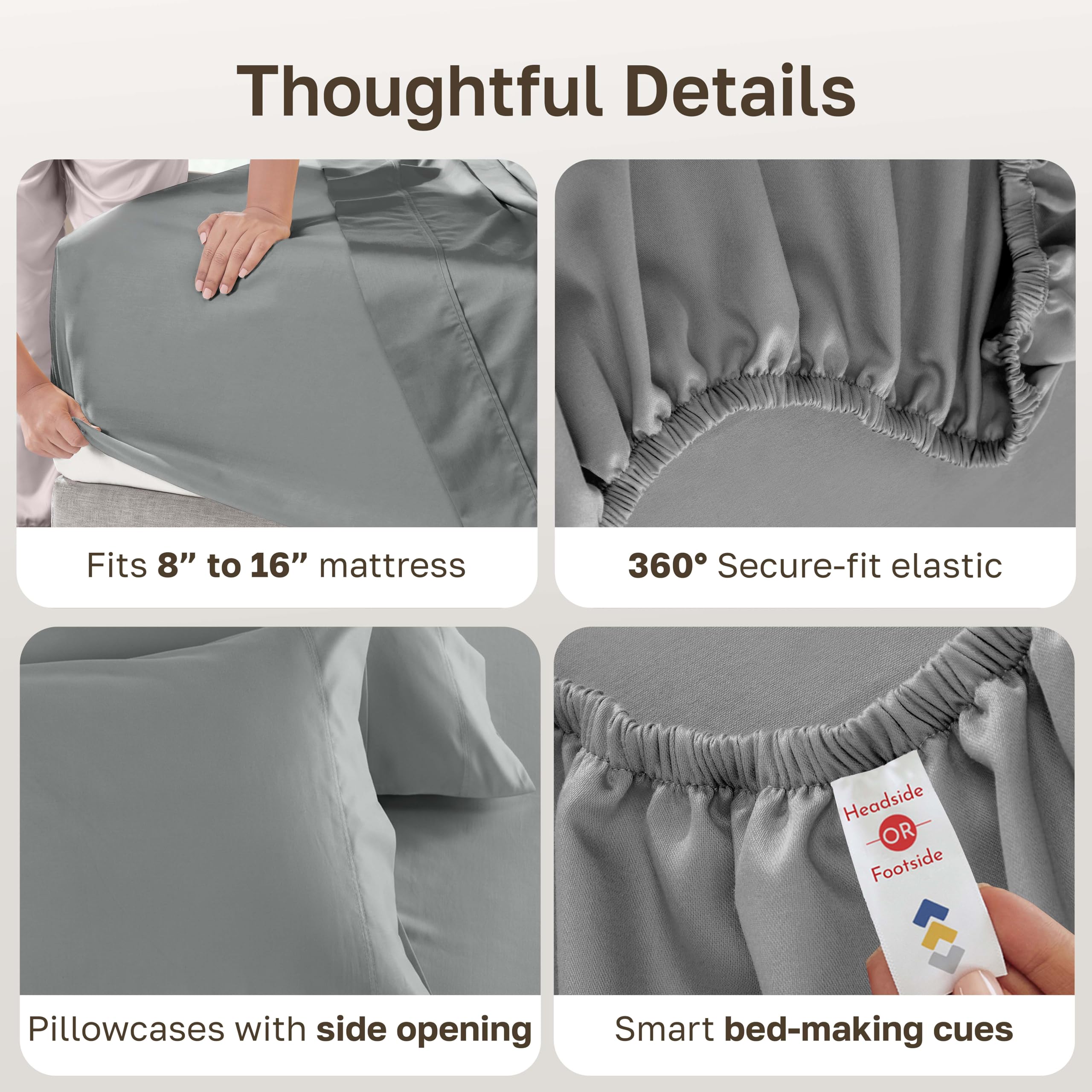 California Design Den 600-thread-count fabric close-up highlights balanced weight and softness