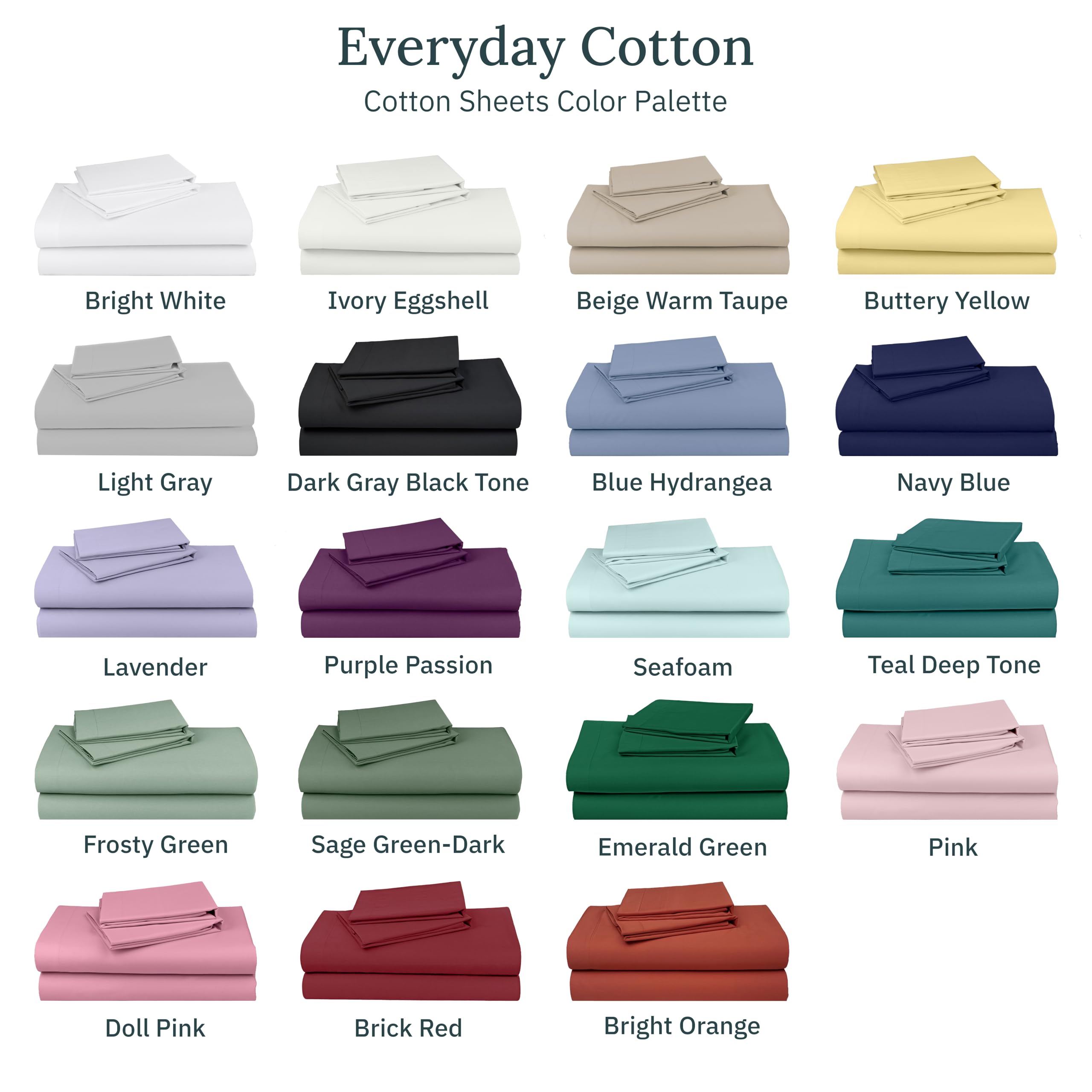Durable and easy-care cotton sheets that soften with every wash.