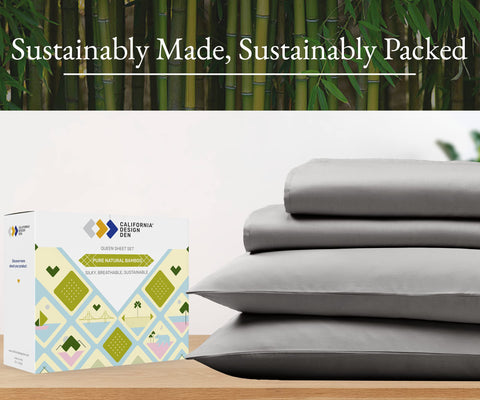 California Design Den silver grey bamboo sheets drape beautifully with durable finish.